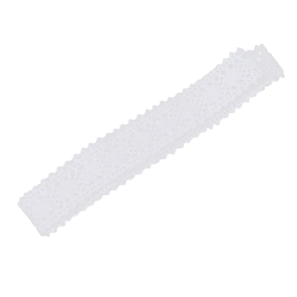 Spets Retro Tyg Handsömnad DIY Material Spets Bomullstråd Spets Juldekoration Vit