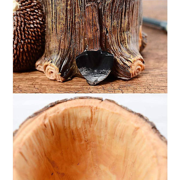 Söt Hedgehog Skrivbord Organizer Resin Pennhållare Blyertskruka Kontorspapper Förvaring Hylla Dekor