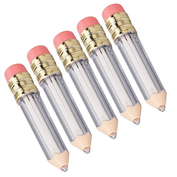 5 stk 5 ml blyantformede tomme lipglossrørbeholdere DIY påfyllbare leppeoljeflasker for kvinner jenter