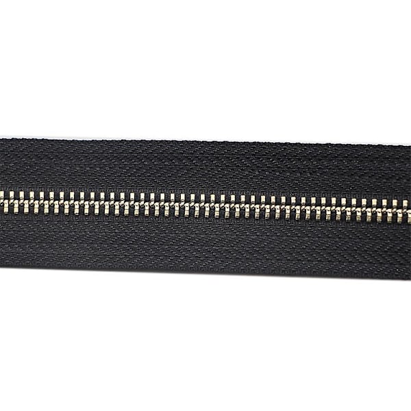 Metritavarana myytävä loputon vetoketju, beige 6 mm spiraalivetoketju (musta kulta hopea) 3 kpl