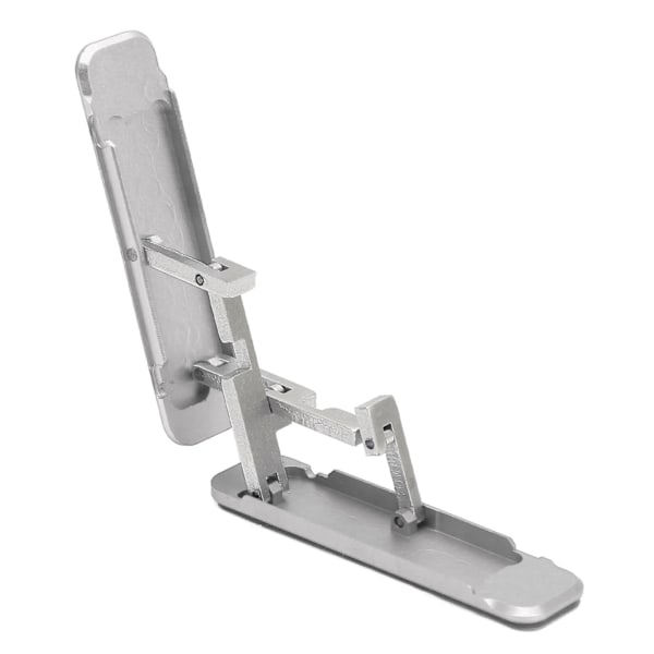 Multi Angle Mobiltelefon Stativ W-formet Foldbar Telefonbrakett Selvklebende Telefonholder for 4 til 8 Tommers Smarttelefoner Sølv