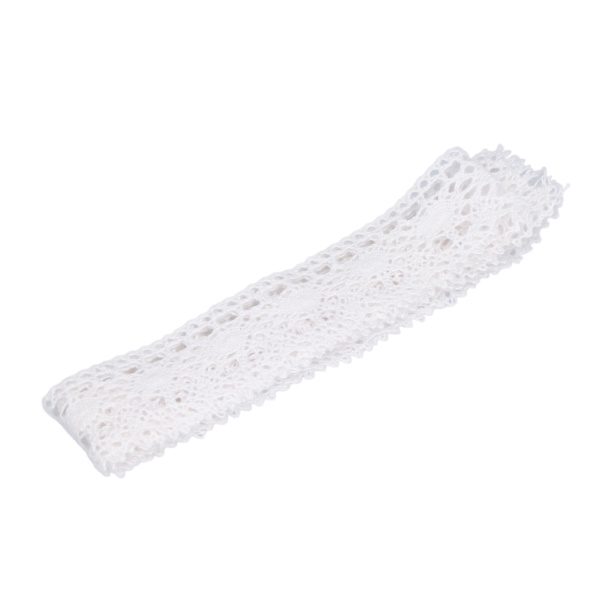 Spetskant DIY Bomullsnät 4cm Bredd 10 Yards Utsökt Vit Spetsband för Gardin Kläder Duk Present Dekoration
