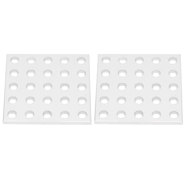 2 stk. Aluminium Gitterpanel Plade Mesh Panel Industrielle Dele 3116‑0040‑0040 5 x 5 Hul