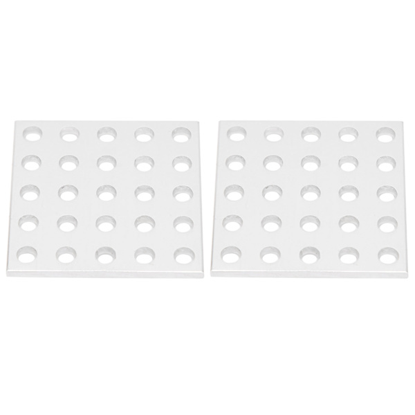 2 stk Aluminium gitterpanelplade Meshpanel industridele 3116‑0040‑0040 5 x 5 hul