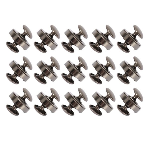 50 set Magnetisk knapplås Snaps 18x5mm Hög hårdhet Legering Magnetisk handväska för att dekorera Punkkläder Skor Silver Svart