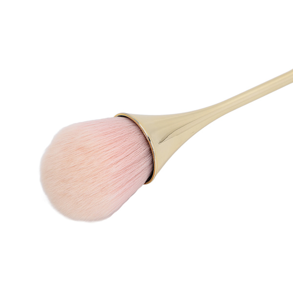 Loose Powder Brush Pehmeät hiukset Muodikas meikkipuuteriharja kosmeettinen työkalu meikkitaiteilijalle (kulta)