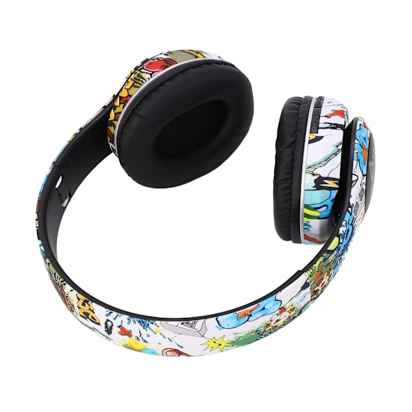 Trådløst Bluetooth-headset Multifunktionel støjreduktion Dyb bas Innovativt graffitidesign Bluetooth-hovedtelefoner