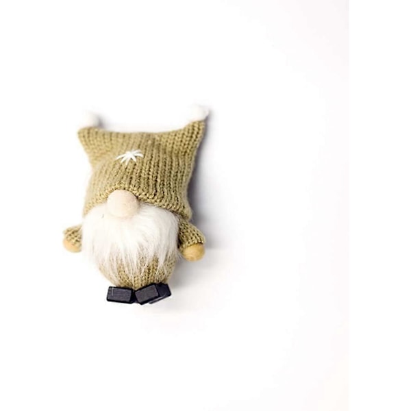 Julgransprydnader Svensk Jultomte Fylld Plyschleksak Nordiska Figurer Julhelg Festlig Hängande Dekoration Khaki-2 pack