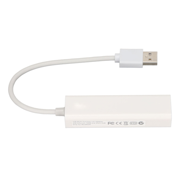 Dockingstation Multifunktionel 4 i 1 USB til RJ45 480Mbps USB Hub Splitter til computere