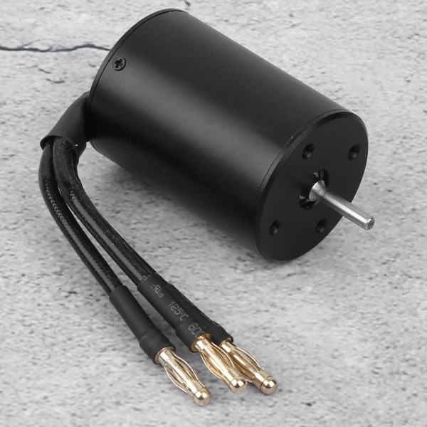 3650 vandtæt 4-polet ikke-induktiv børsteløs motortilbehør til 1/8 1/10 RC-bil (sort) (2300KV)