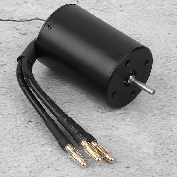 3650 vedenpitävä 4-napainen ei-induktiivinen harjaton moottori 1/8 1/10 RC-autolle (musta) (2300KV)