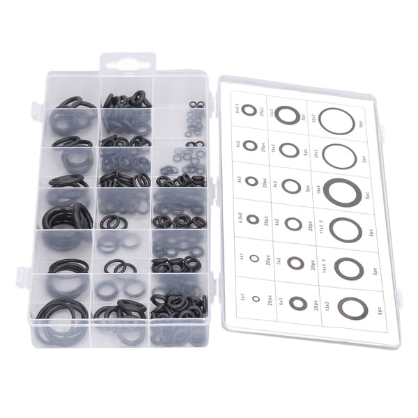 225PCS O-ring sortiment gummitätningspackningar multifunktionellt slitstarkt brickkit