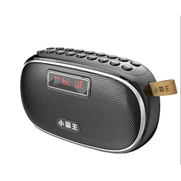 W23 Portabel Radio Walkman Kort USB Multi - Funktion Digitalt Valsångsval Bluetooth Högtalare Svart