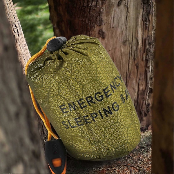 Nödsovsäck Bivy Sack med Visselpipa Utomhusöverlevnad