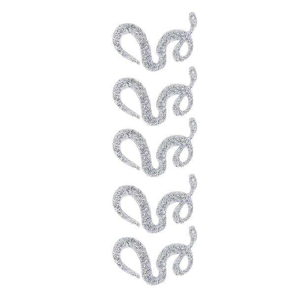 Slangeformet Rhinestones Trim Bånd Mesh Wrap Roll DIY Klær Tilbehør Applikasjon (Sølv)