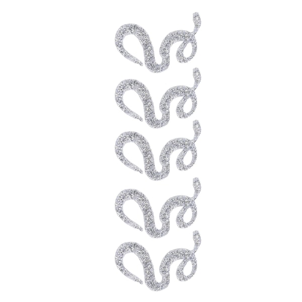 SnakE Formade Strass Trim Band Mesh Wrap Roll DIY Klädtillbehör Applikation (silver)