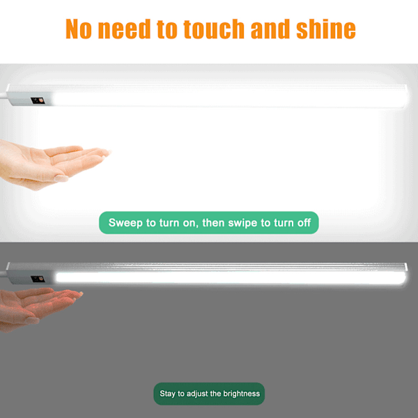 Induktionsljus LED-garderobs nattlampa USB intelligent sensorljuslist