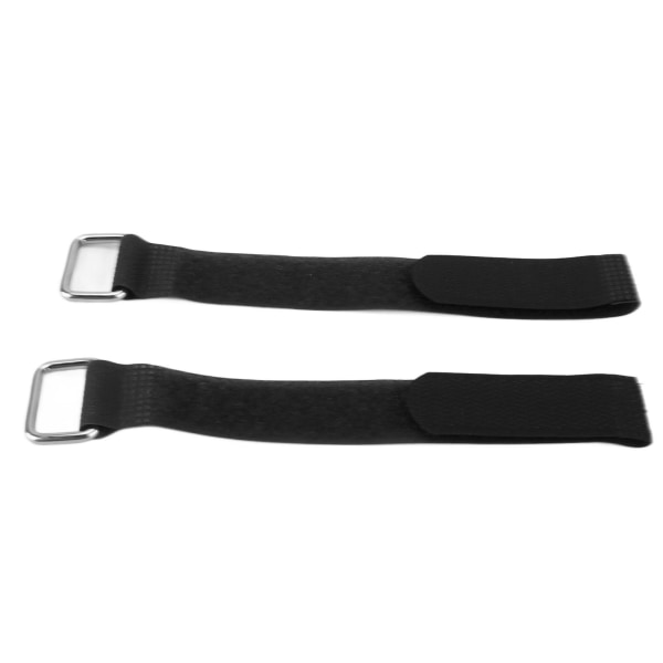 2 stk Fastgørelsesstropper Nylon 20x200mm Justerbar Elastisk Cykel Fast Organizer BælteSort