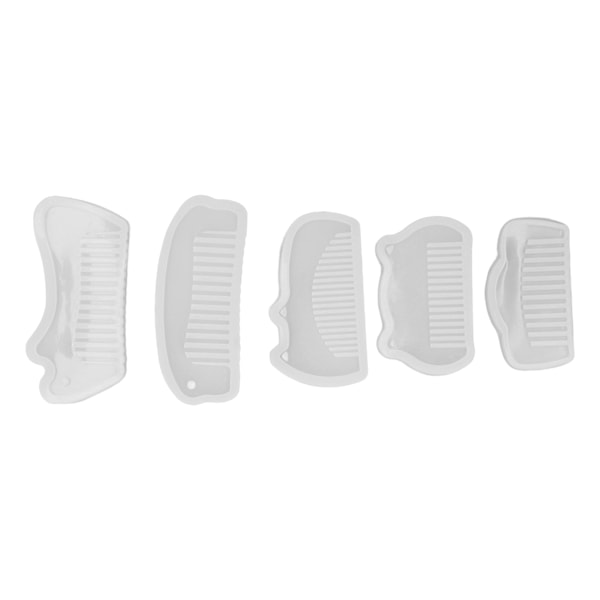 5 stk. Kam Siliciumforme Elastiske Bløde Transparente Dekoration Siliciumforme til Fremstilling af Kamme DIY Håndværk