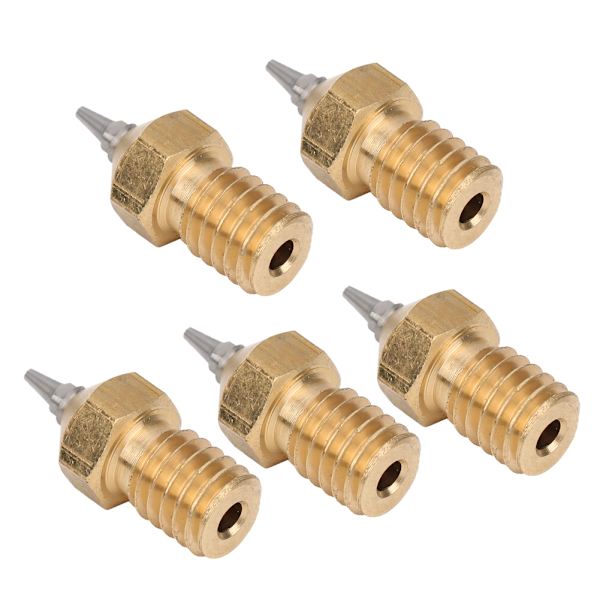 5 stk 3D-skriverdysesett messing med rustfrie stålspisser Avtakbart tilbehør0,4 mm