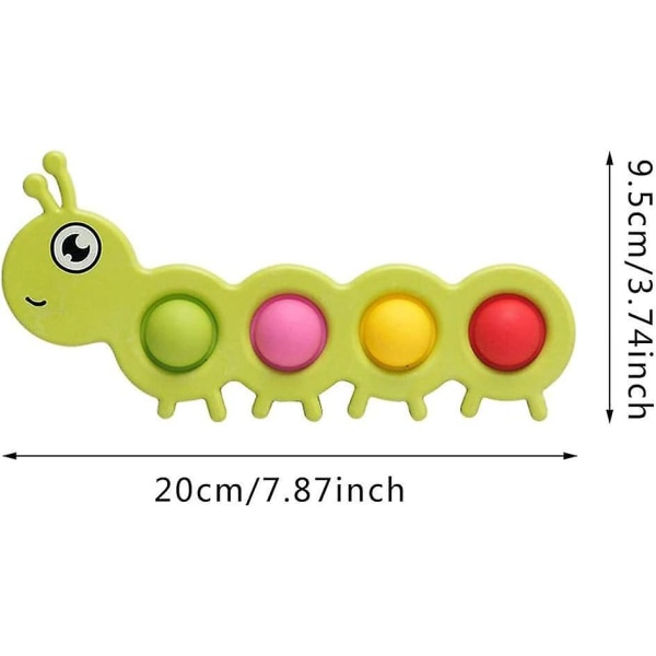 Caterpillar sensorisk leketøy for stresslindring, angstreduksjon og tidlig opplæring for barn og voksne