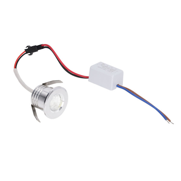 Mini indbygget COB-spotlight Stabil varmeafledning LED indbygget loftspot 3W Sølv lampehus AC85‑265V Positivt hvidt lys 6000K