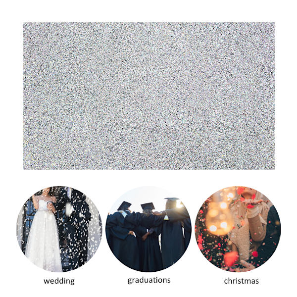 Rhinestone Mesh Ribbon Wrap Födelsedag Bröllop Fest DIY Dekor Kläder Tillbehör Silver på vit AB