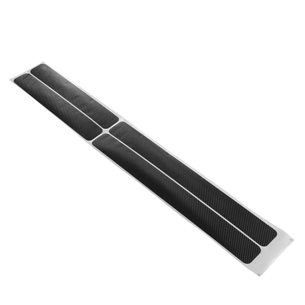 4 stk. bildørterskelbeskyttere, ripebeskyttelse, 3D karbonfiberdekorasjon, universell