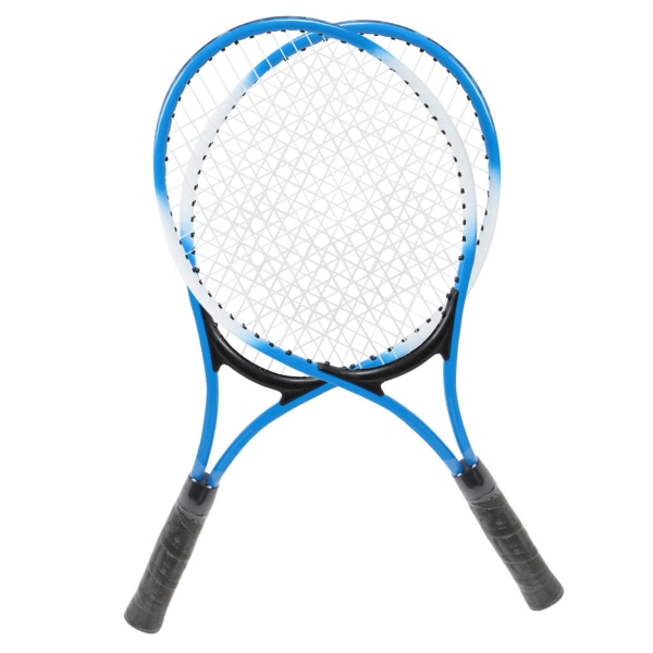 Tennisracket för barn i järnlegering för nybörjarträningsracket med boll och väska (blå)