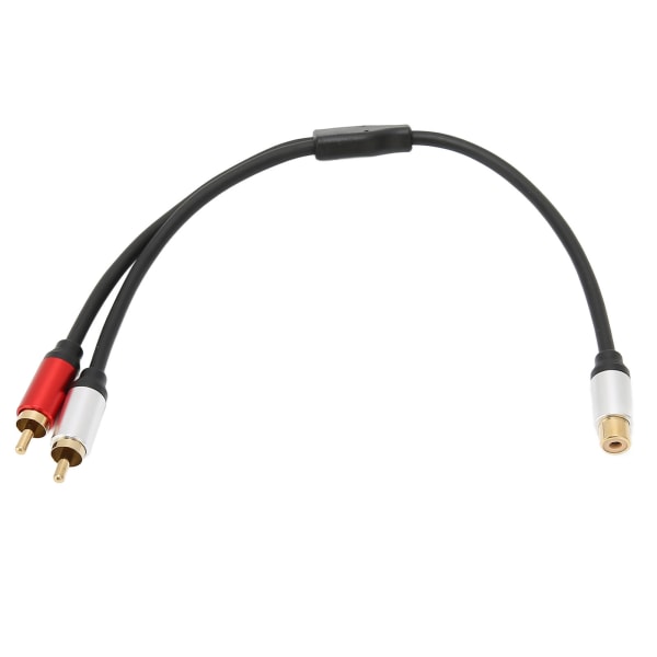 1RCA hun til 2RCA han kabel 1 hun til 2 han Y splitter forlængerledning til tv subwoofer forstærker Laptop