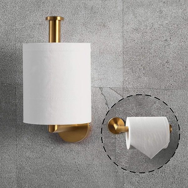 Toiletpapirholder i rustfrit stål til vægmontering til badeværelset