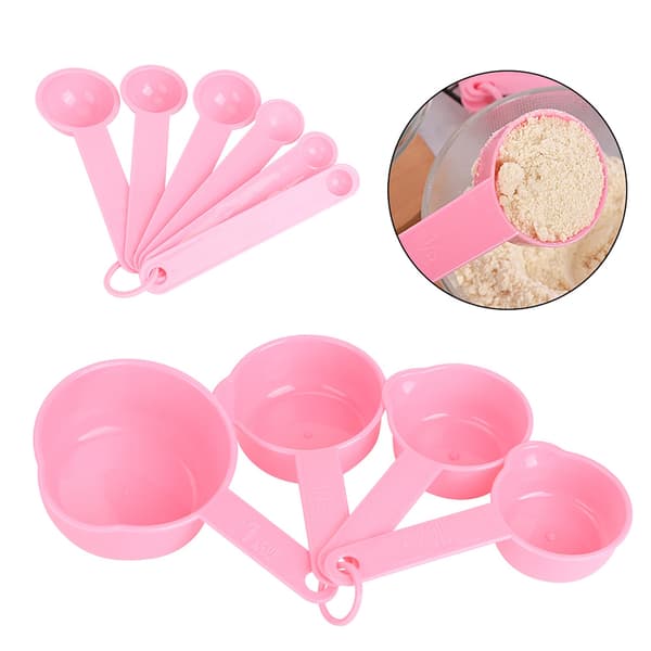 Hushållskök DIY Måttskedskit med vågar Bakverktyg Tillbehör Rosa