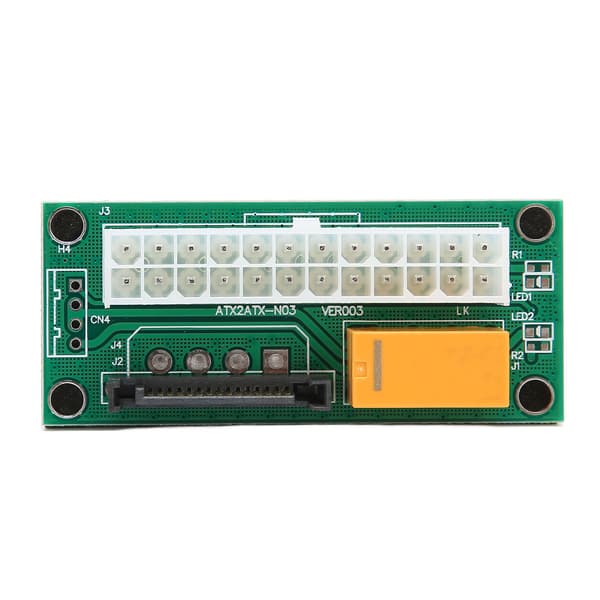 Dobbelt strømforsyning Sync Starter ATX24pin Sikker Stabil Transmission Plug and Play Strømforsyning Sync Starter