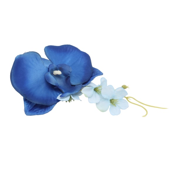 5 st Brudgum Boutonniere Elegant Herr Bröllop Blomma Livsliknande Permanent Återanvändbar Konstgjord Brosch Blomma Blå
