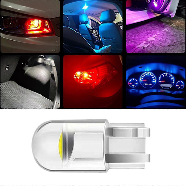 Led Signallampa 194 Bil Läslampor T10 W5w Kupol Kil Skyltbelysning 10x Vit