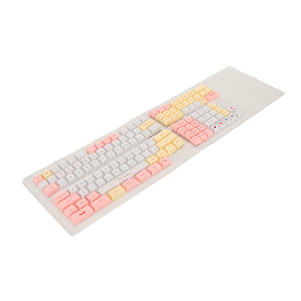 PBT-näppäinhatut 130 näppäintä Dye Sublimation -ergonominen runsaasti värejä mekaaniset näppäinhatut peliin Työ DIY Macaron