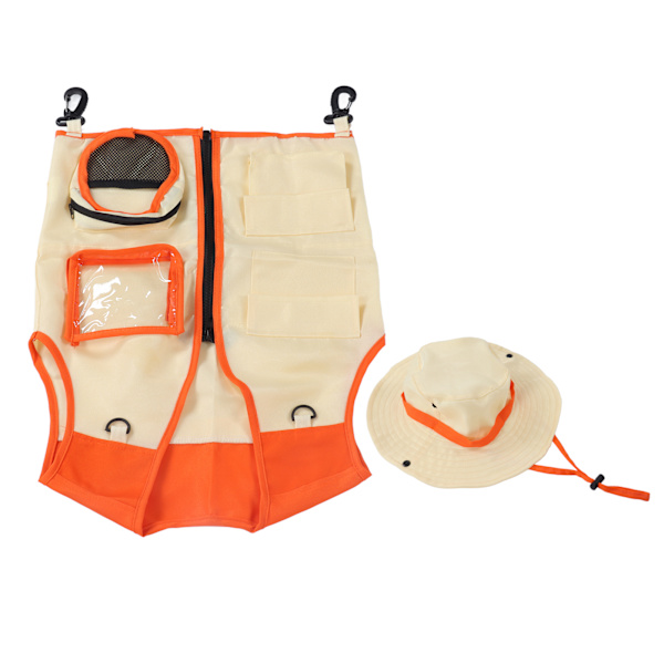 Børns Udendørs Eventyr Vest Hat Sæt Børn Vaskbart Udforskning Kostume til Cosplay Camping RejseOrange