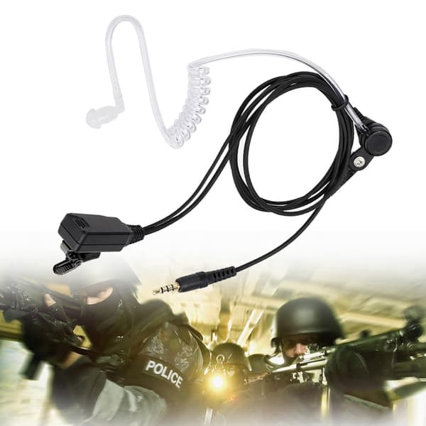 PPT Walkie Talkie Headset Øretelefon Luft Transparent Rør 3,5 mm Øretelefon Passer til 1s