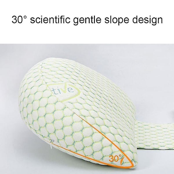 Side Sleeper Gravidepute U-formet Dobbel Kileformet Mammakpute med Justerbar Putestøtte - B11 Grønn