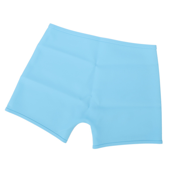 Damsilikonbadshorts 4 hörn Vattentät läckagetät elastisk menstruationsbadshorts för sommarblå