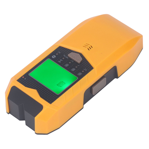 Stud Finder Veggskanner Sensor 5 Moduser Håndholdt Detektor LED-skjerm for Tre AC Wire Center Edge Gul