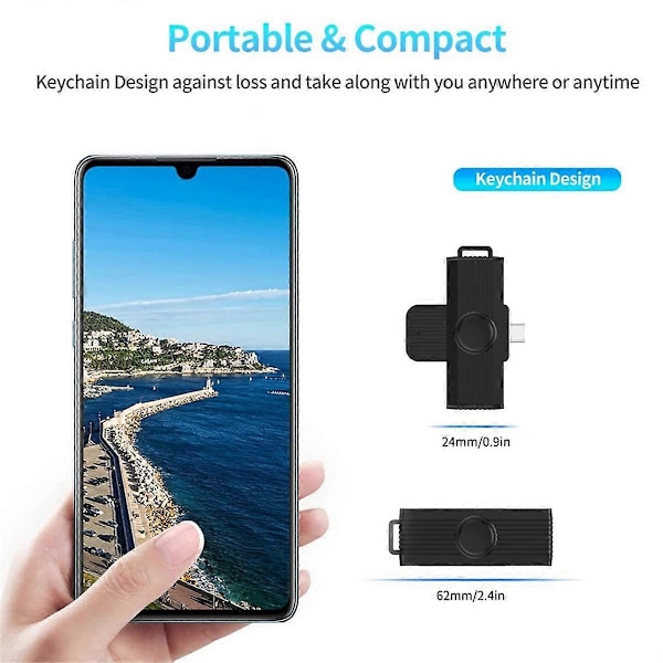 Smart Card Reader Hukommelse ID Connector Adapter USB