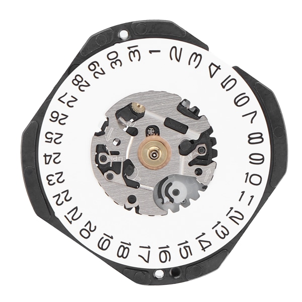 Kalender Hvit datovisning VX32 Quartz Watch Movement Replacement Watch Reservedeler Reparer Movement