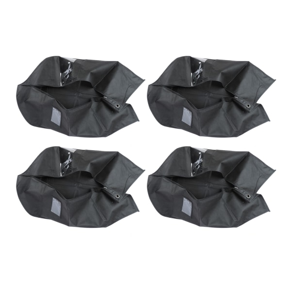 4 st klädpåsar vattentäta dammtäta förtjockade kostympåse med transparent fönster för förvaring resor svart 100x60cm/39.4x23.6in
