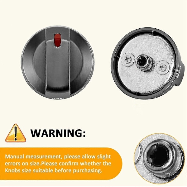 5-pack DG64-00473B Spis Gashäll Knoppar för Ugnsknoppar