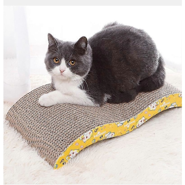 Kattklösbräda i kartong, korrugerad kartong, klösträd för katter med kattmynta