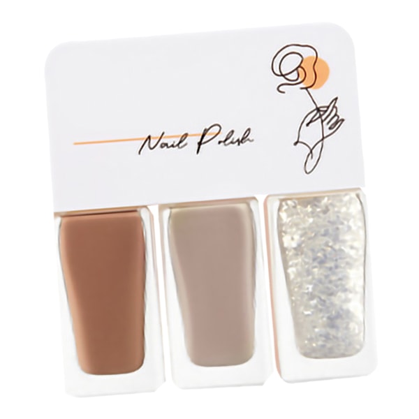 3-pack nagellackset på vattenbasis för kvinnor, lätt att ta bort, snabbtorkande nagellack för dejting, halloweenfest T05