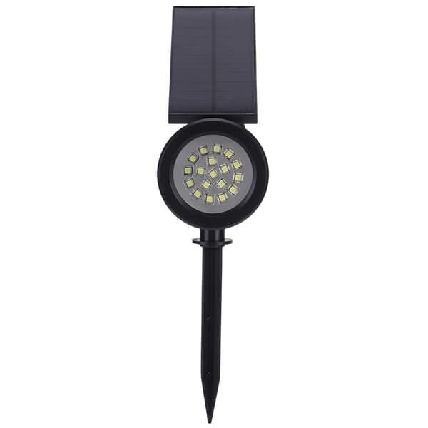 LED Solar Plænelamper Spotlights med 18 stk. chips til udendørs havepark, spydlamper (farverigt lys)