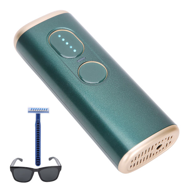 IPL Hårfjerning Permanent Smertefri Hårfjerningssystem Epilator til Hele Kroppen 110‑240V Mørkegrøn US Stik