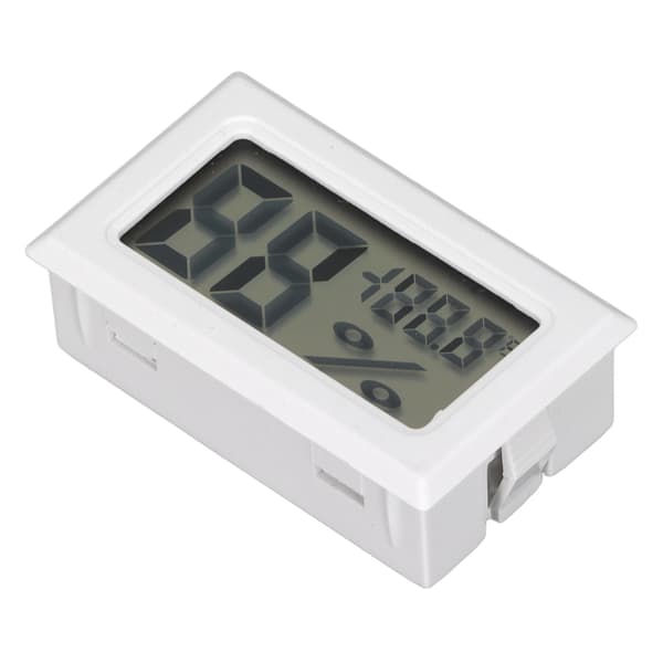 Mini Digital Hygro Termometer Hvid Bærbart Elektronisk Hygrometer til Hjemmevinkældre